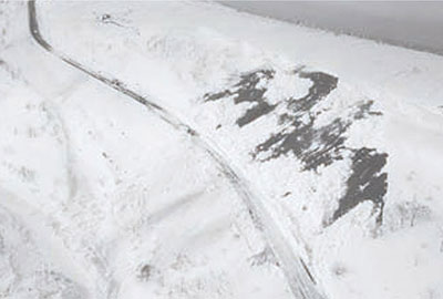 道路雪崩