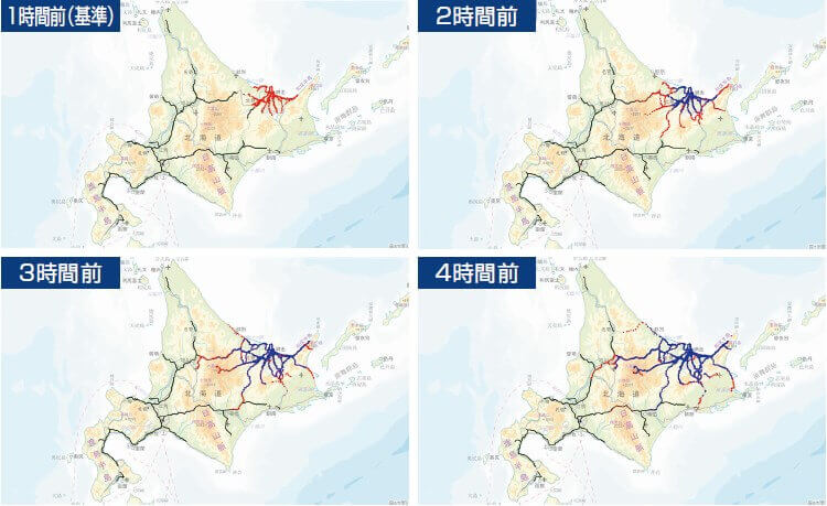 時間帯別の行動圏域分析